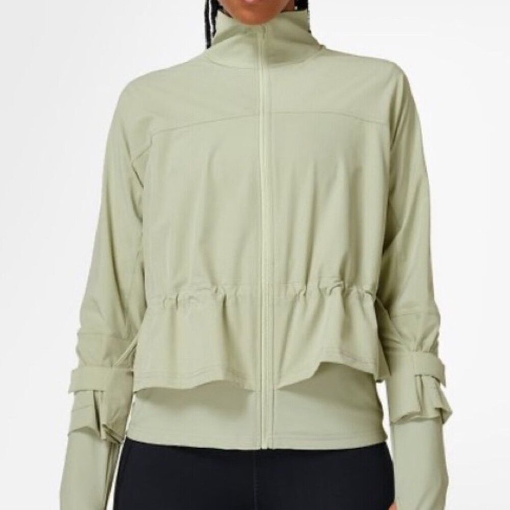 NWT! Sweaty Betty Fast Lane Running Jacket Sage Green in size Small S